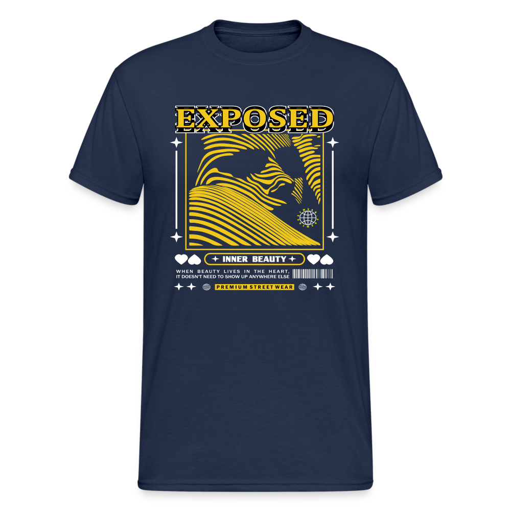 Urban Streetwear Exposed T-Shirt Herren - Navy