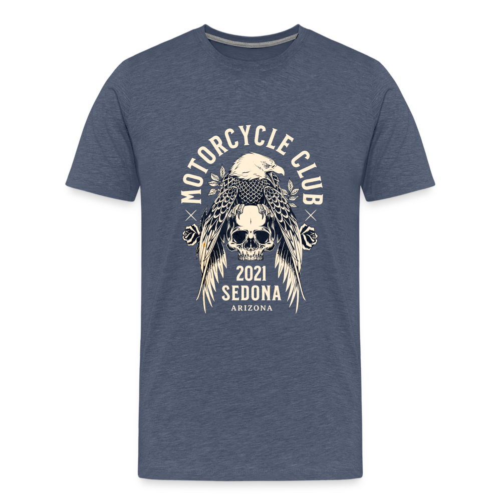 Motorcycle Club Premium T-Shirt Herren - Blau meliert