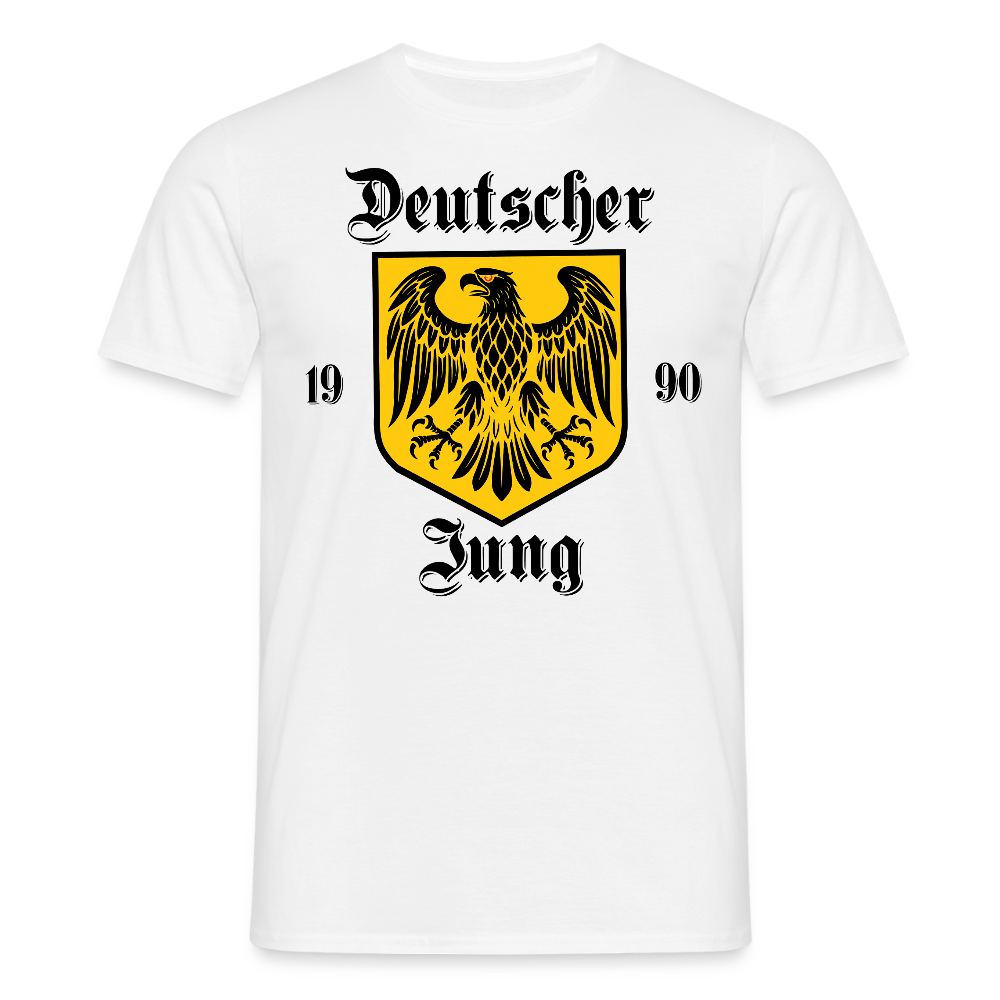 Deutscher Jung Frontdruck T-Shirt - Weiß
