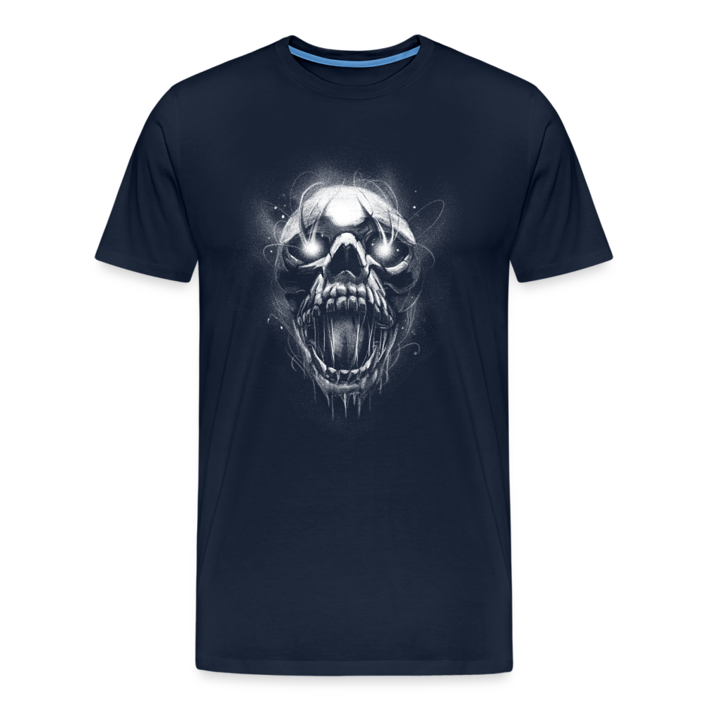 Horror Scream Skull Totenkopf Premium T-Shirt Herren - Navy