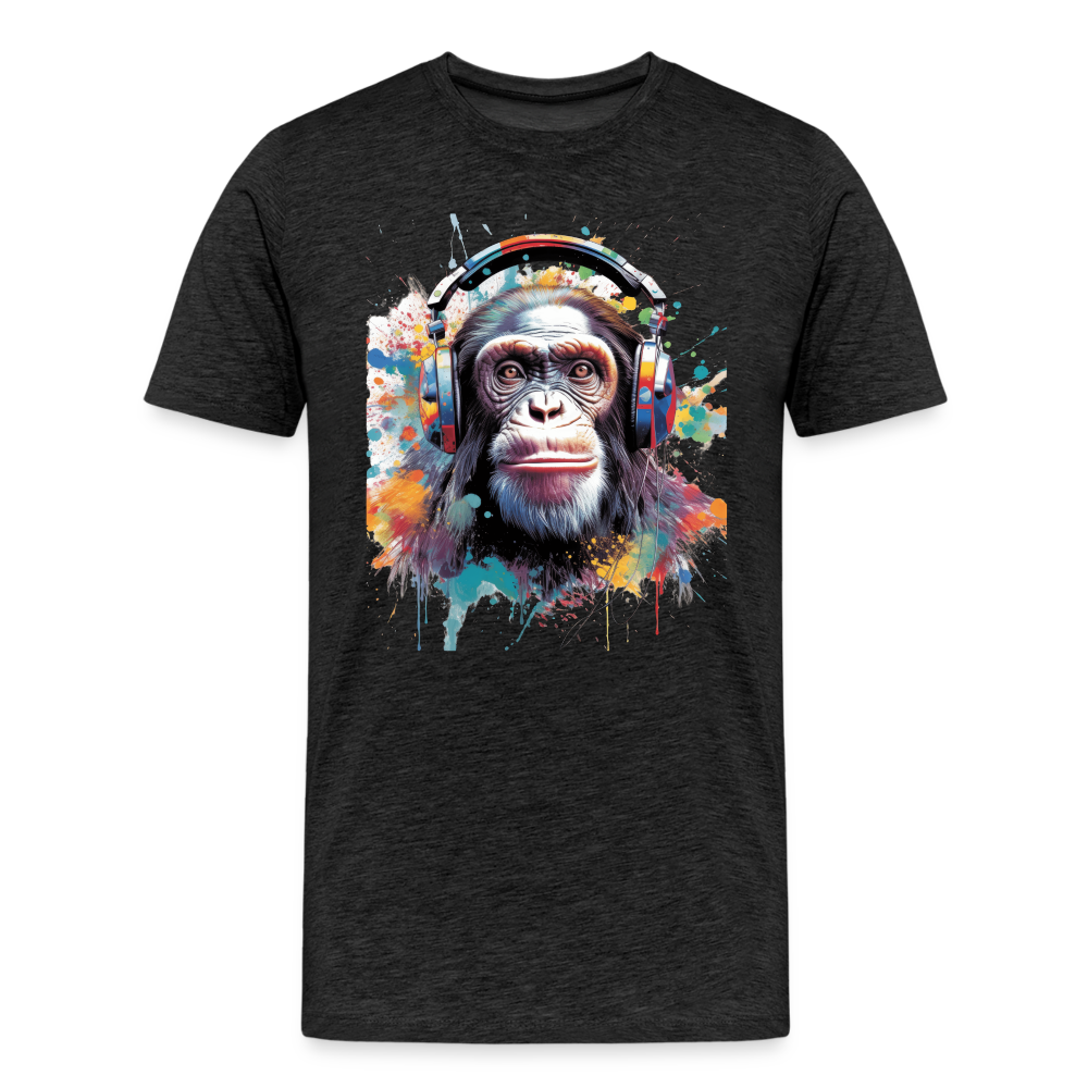 DJ Monkey Affe T-Shirt Männer Premium T-Shirt - Anthrazit