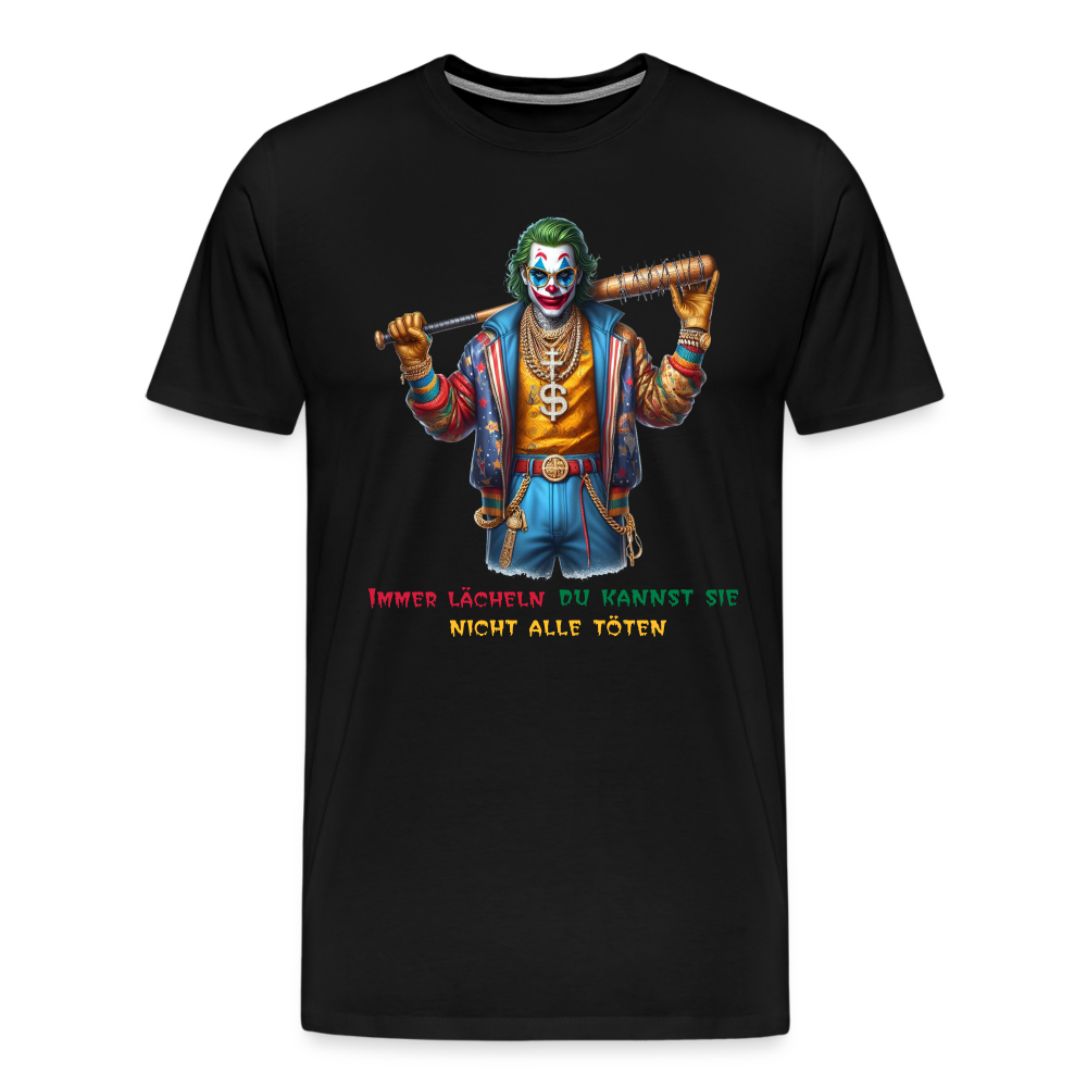 Joker Immer lächeln Männer Premium T-Shirt - Schwarz