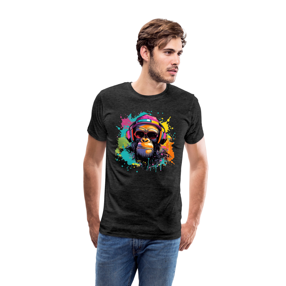 DJ Monkey Affe T-Shirt Männer Premium T-Shirt - Anthrazit