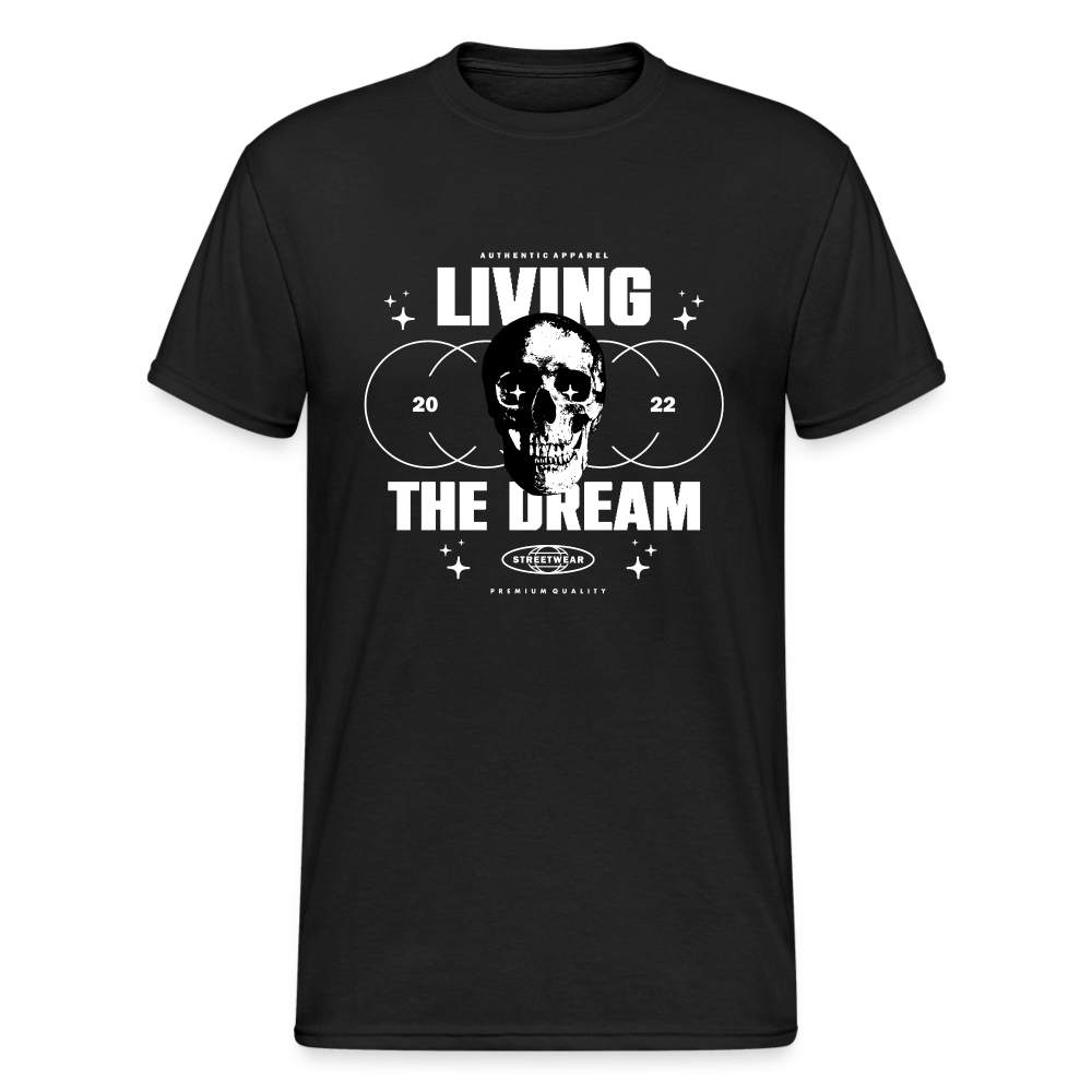 Urban Streetwear Living The Dream T-Shirt Herren - Schwarz