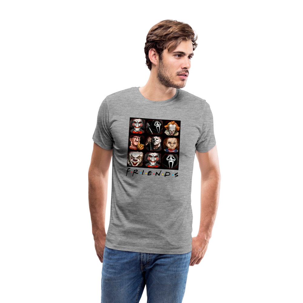 Friends Halloween Horror Premium T-Shirt Herren - Grau meliert