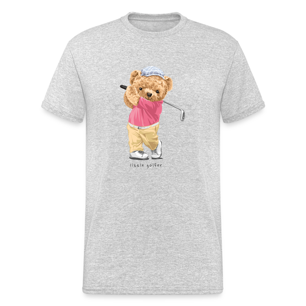 Teddybär Bear little golfer Streetwear Spruch T-Shirt Herren - Grau meliert