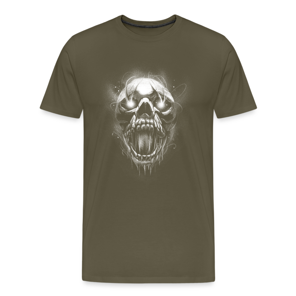 Horror Scream Skull Totenkopf Premium T-Shirt Herren - Khaki