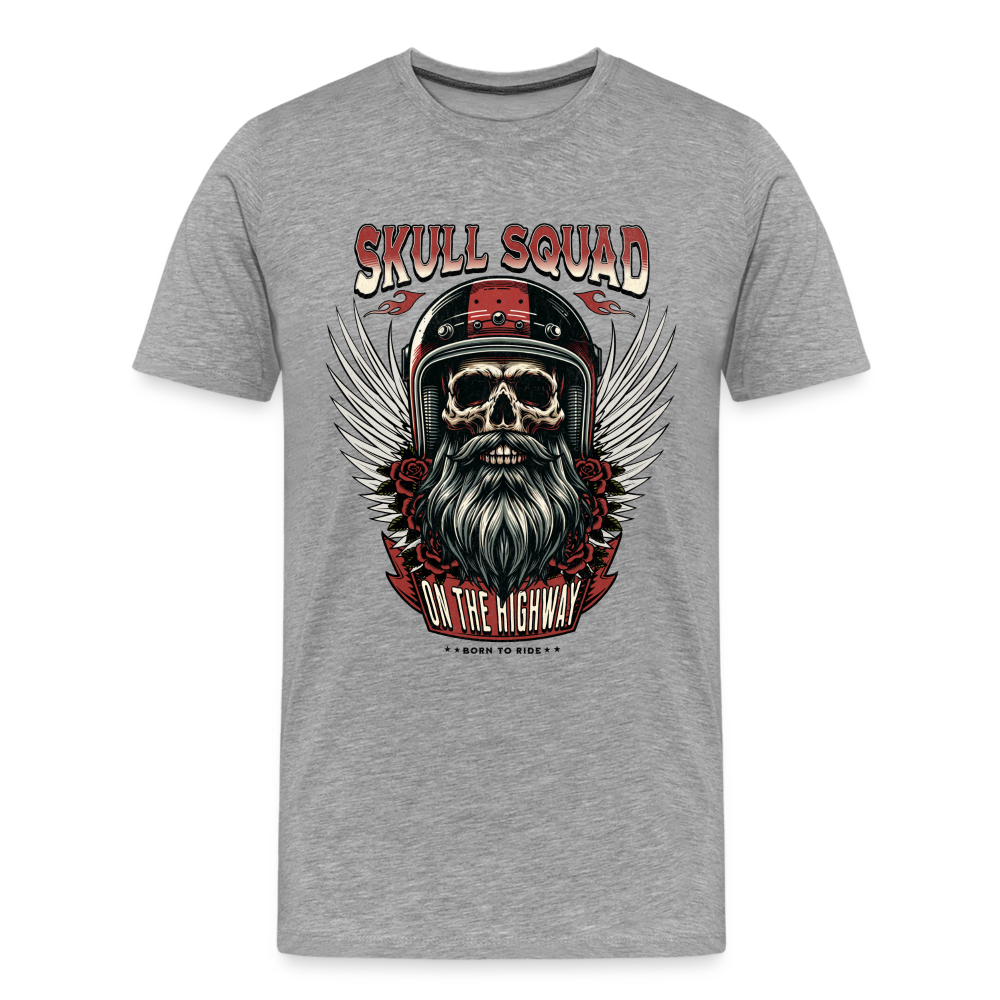 Skull Squad On The Highway Premium T-Shirt Herren - Grau meliert