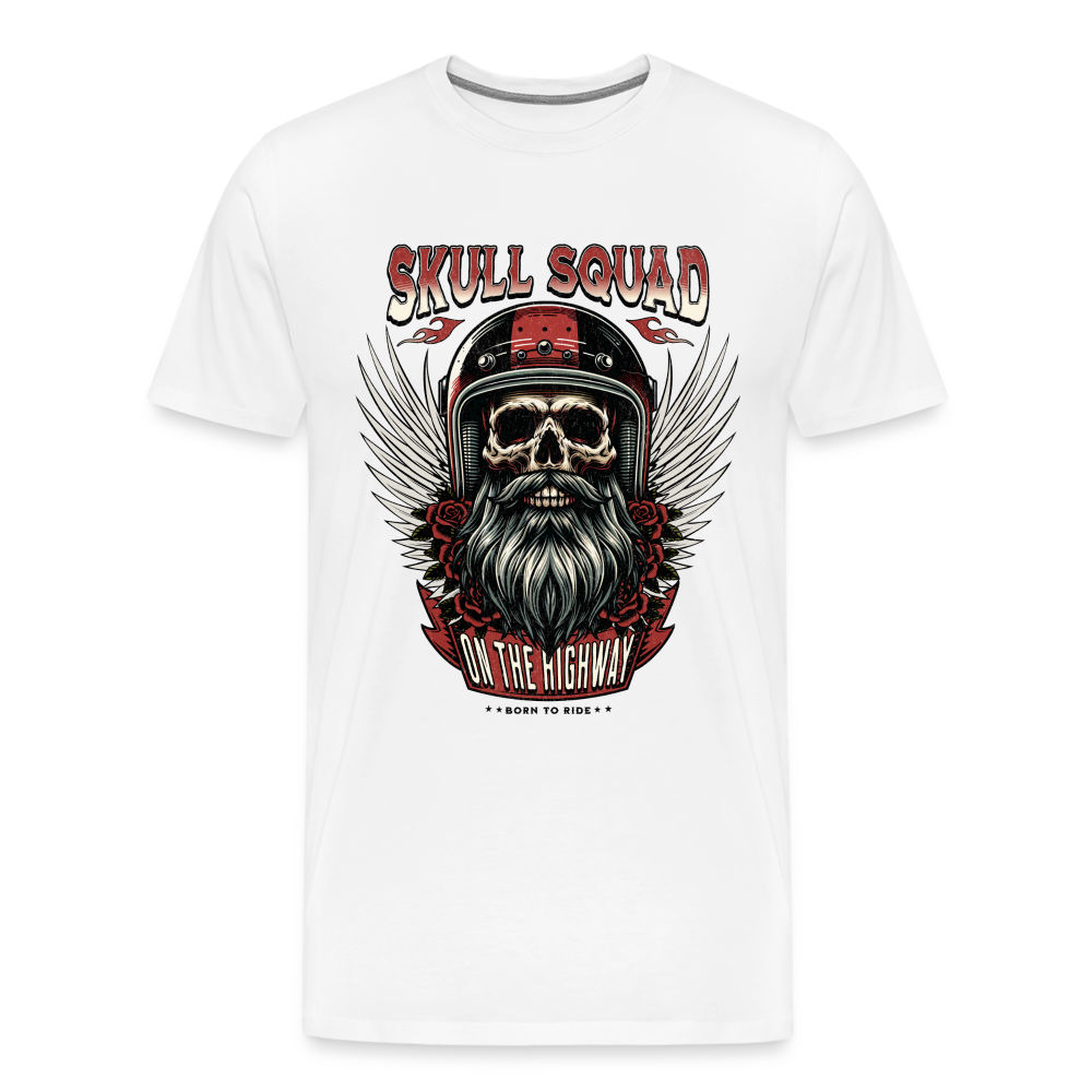 Skull Squad On The Highway Premium T-Shirt Herren - Weiß