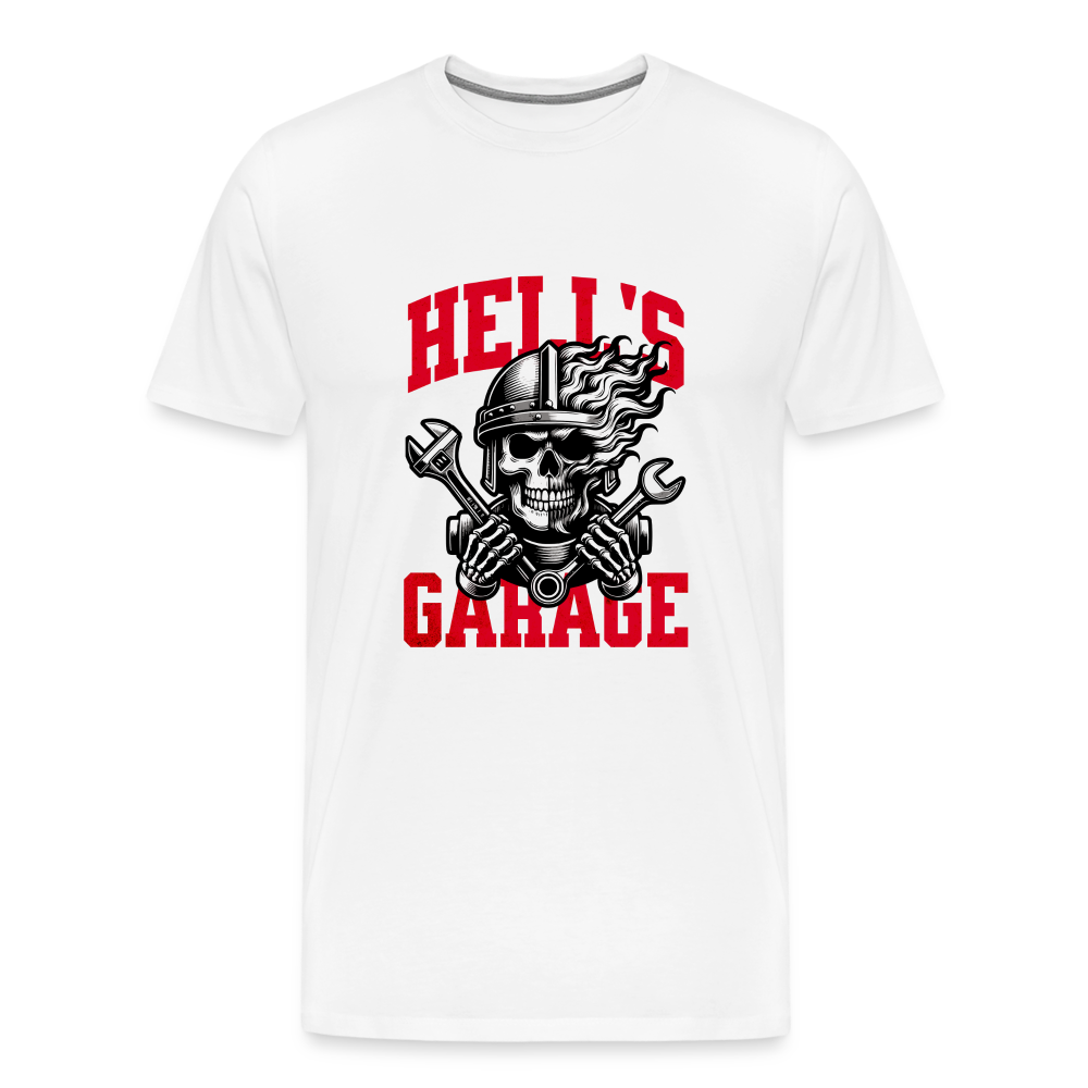 Hell´s Garage Premium T-Shirt Herren - Weiß