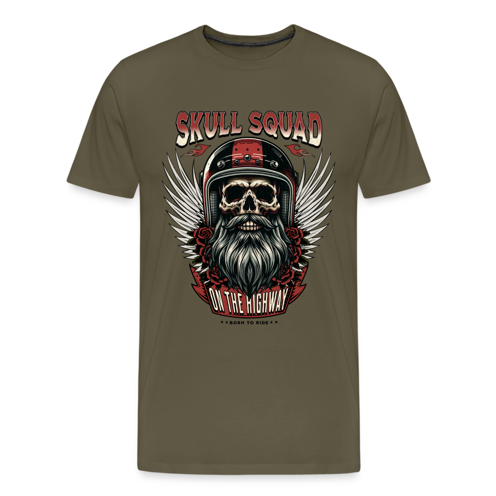 Skull Squad On The Highway Premium T-Shirt Herren - Khaki
