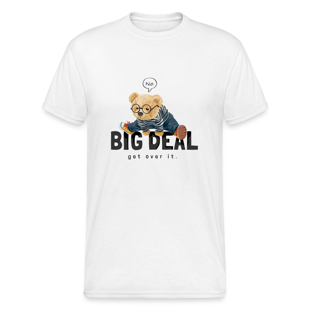 Teddybär Bear Big Deal Streetwear Spruch T-Shirt Herren - Weiß
