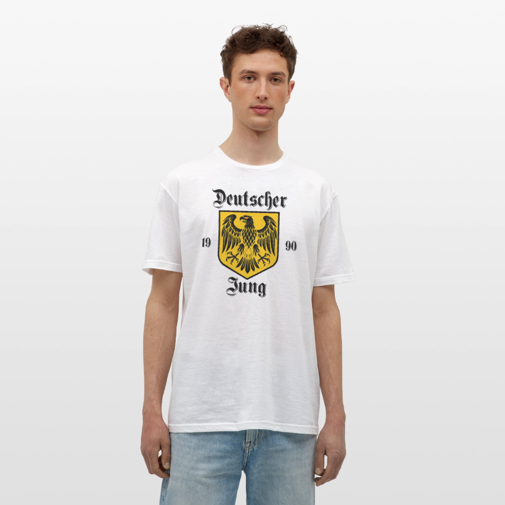 Deutscher Jung Frontdruck T-Shirt - Weiß