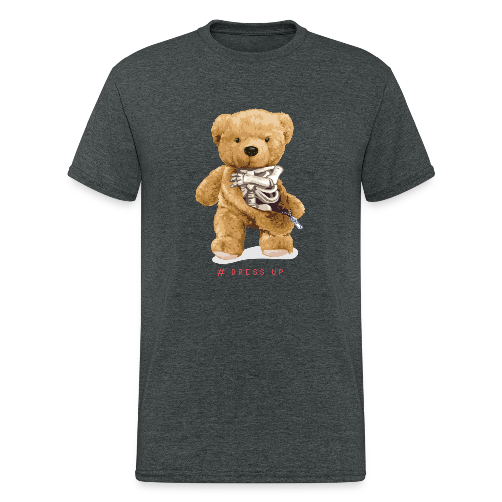 Teddybär Bear Dress Up Streetwear Spruch T-Shirt Herren - Dunkelgrau meliert