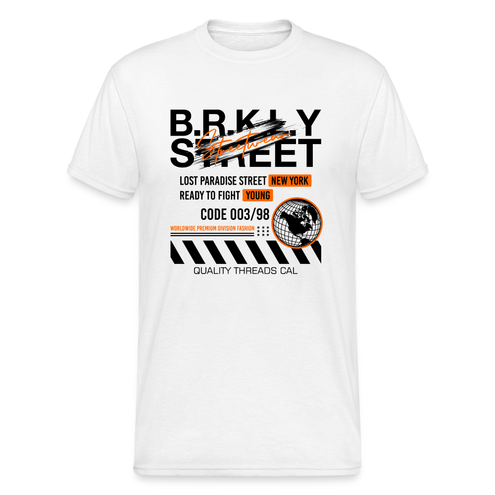 Urban Streetwear Brooklyn Street T-Shirt Herren - Weiß