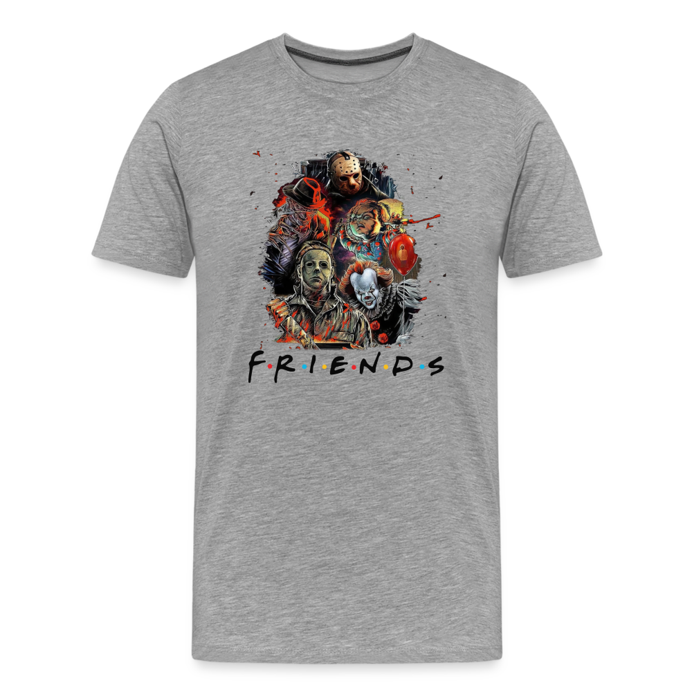 Friends Halloween Horror Premium T-Shirt Herren - Grau meliert