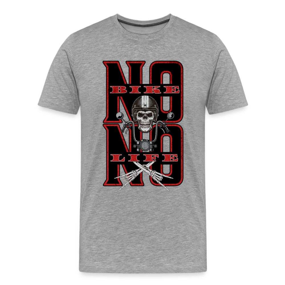 No Bike No Life Premium T-Shirt Herren - Grau meliert