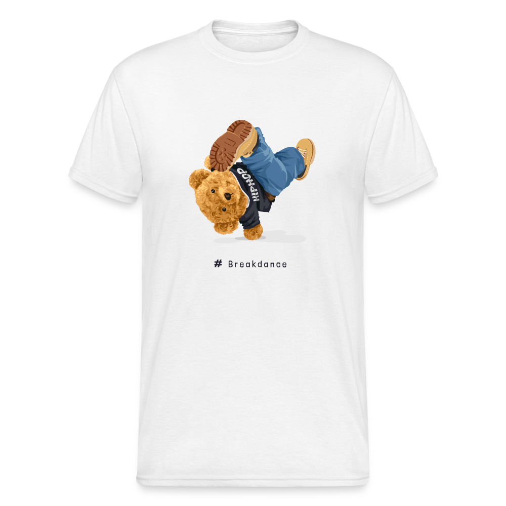 Teddybär Bear Breakdance Streetwear Spruch T-Shirt Herren - Weiß