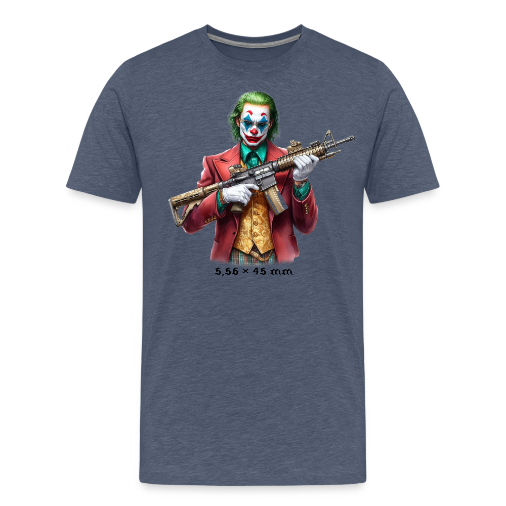 Joker M16 Gun cal. 5,56x45mm Männer Premium T-Shirt - Blau meliert