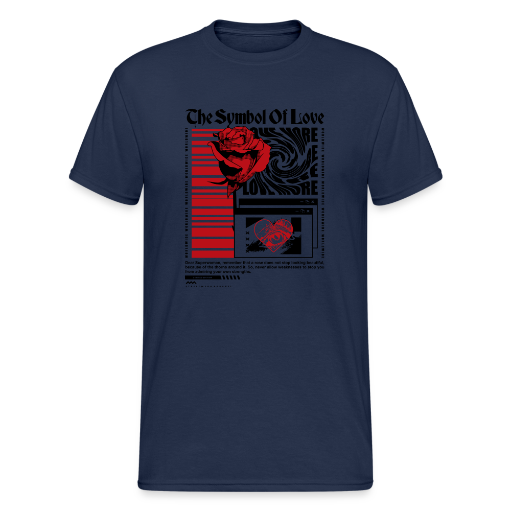 Urban Streetwear The Symbol Of love T-Shirt Herren - Navy