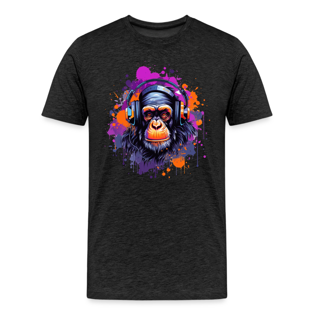 DJ Monkey Affe T-Shirt Männer Premium T-Shirt - Anthrazit
