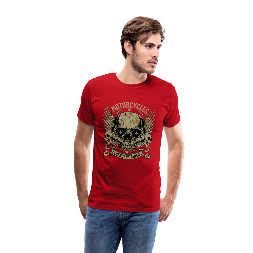 Motorcycles Legendary Riders Premium T-Shirt Herren - Rot
