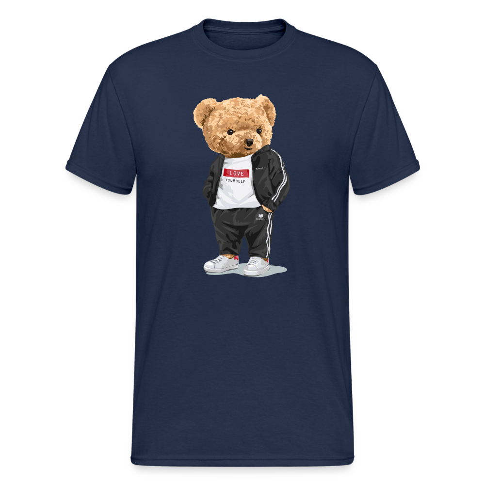 Teddybär Bear Love yourself Streetwear Spruch T-Shirt Herren - Navy