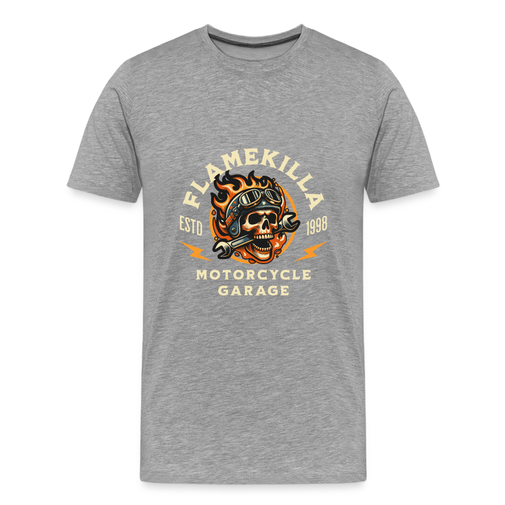 Flamekilla Premium T-Shirt Herren - Grau meliert