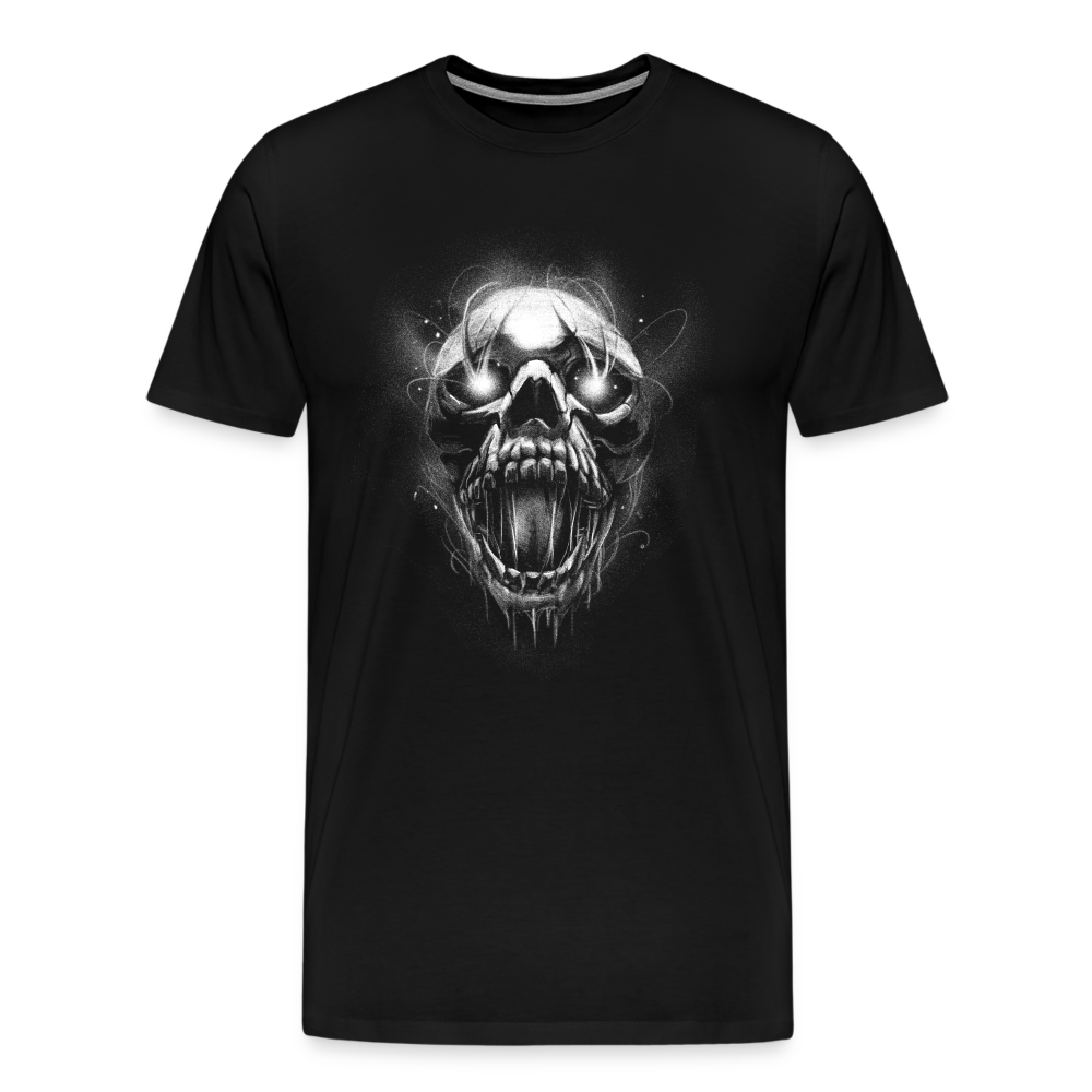 Horror Scream Skull Totenkopf Premium T-Shirt Herren - Schwarz