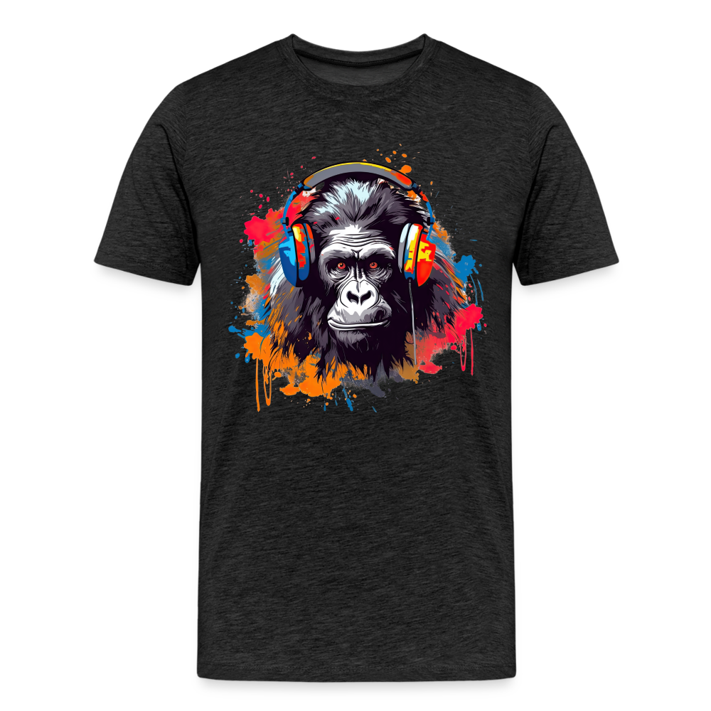 DJ Monkey Affe T-Shirt Männer Premium T-Shirt - Anthrazit