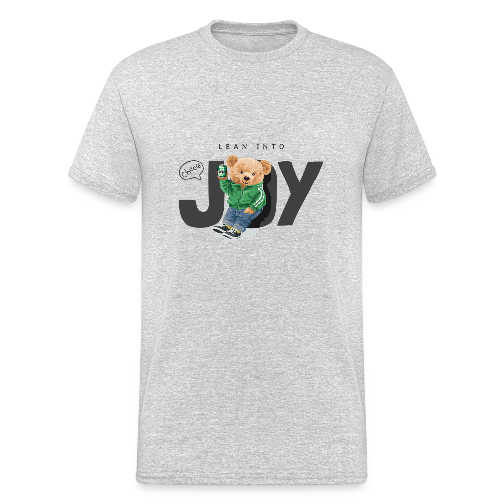 Teddybär Bear Joy Master Streetwear Spruch T-Shirt Herren - Grau meliert