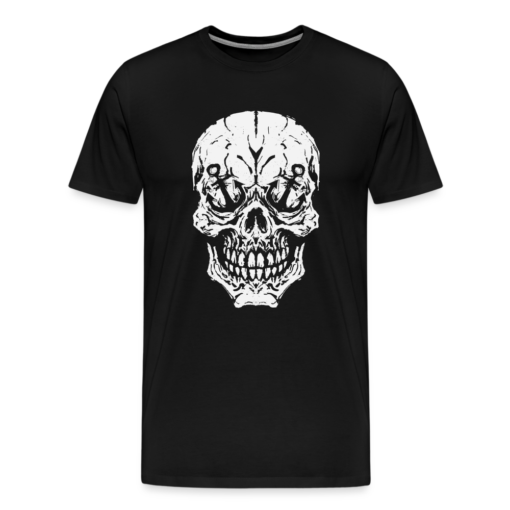 Skull Anker Totenkopf Premium T-Shirt Herren - Schwarz