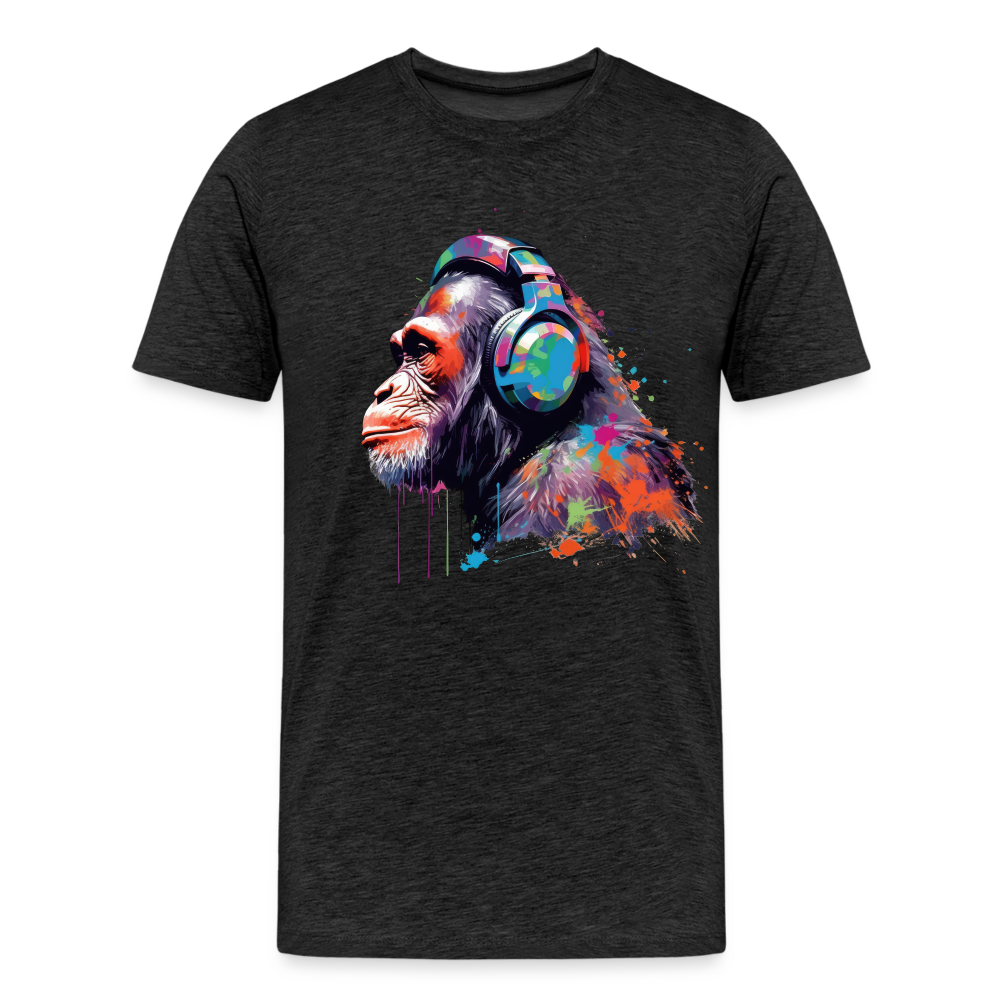 DJ Monkey Affe T-Shirt Männer Premium T-Shirt - Anthrazit