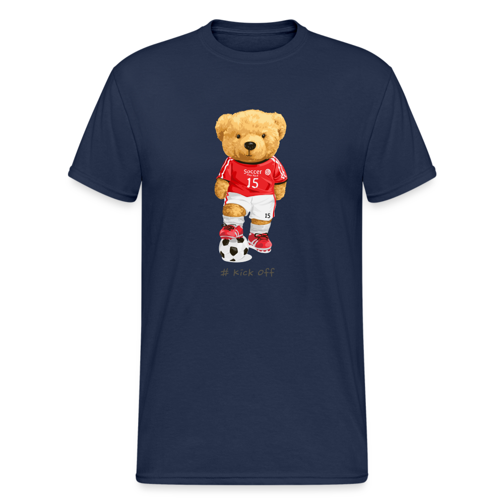 Teddybär Bear kick off Streetwear Spruch T-Shirt Herren - Navy