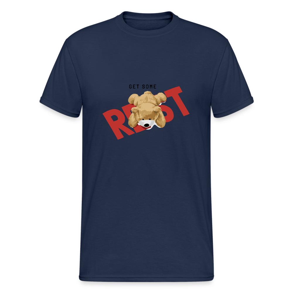 Teddybär Bear get some Rest Streetwear Spruch T-Shirt Herren - Navy