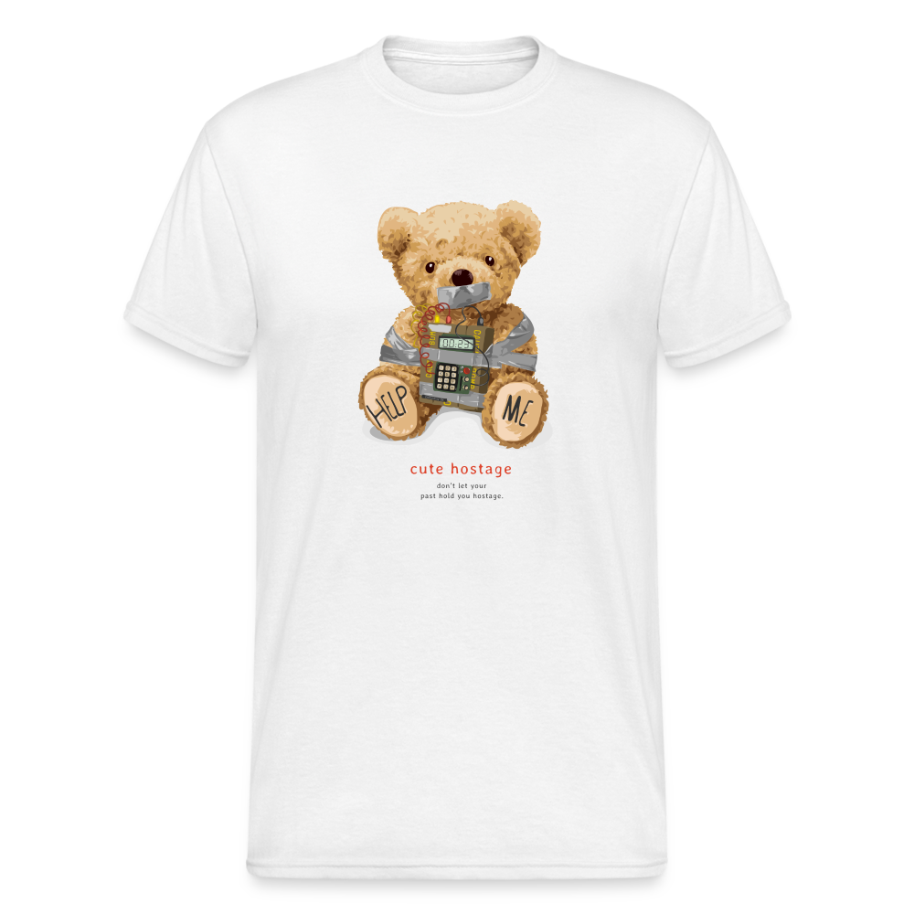 Teddybär Bear cute hostage Streetwear Spruch T-Shirt Herren - Weiß