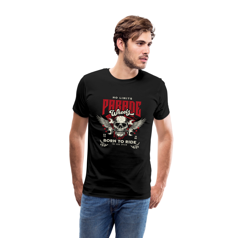 No Limits Parade Wheels Born To Ride Club  Premium T-Shirt Herren - Schwarz