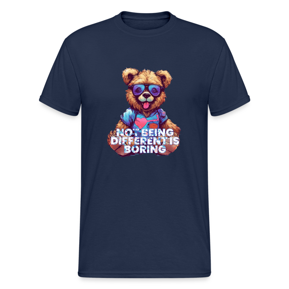 Teddybär Bear Boring Motiv Streetwear Spruch T-Shirt Herren - Navy
