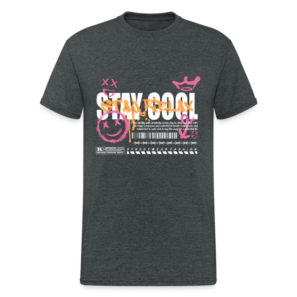 Urban Streetwear Stay Cool T-Shirt Herren - Dunkelgrau meliert