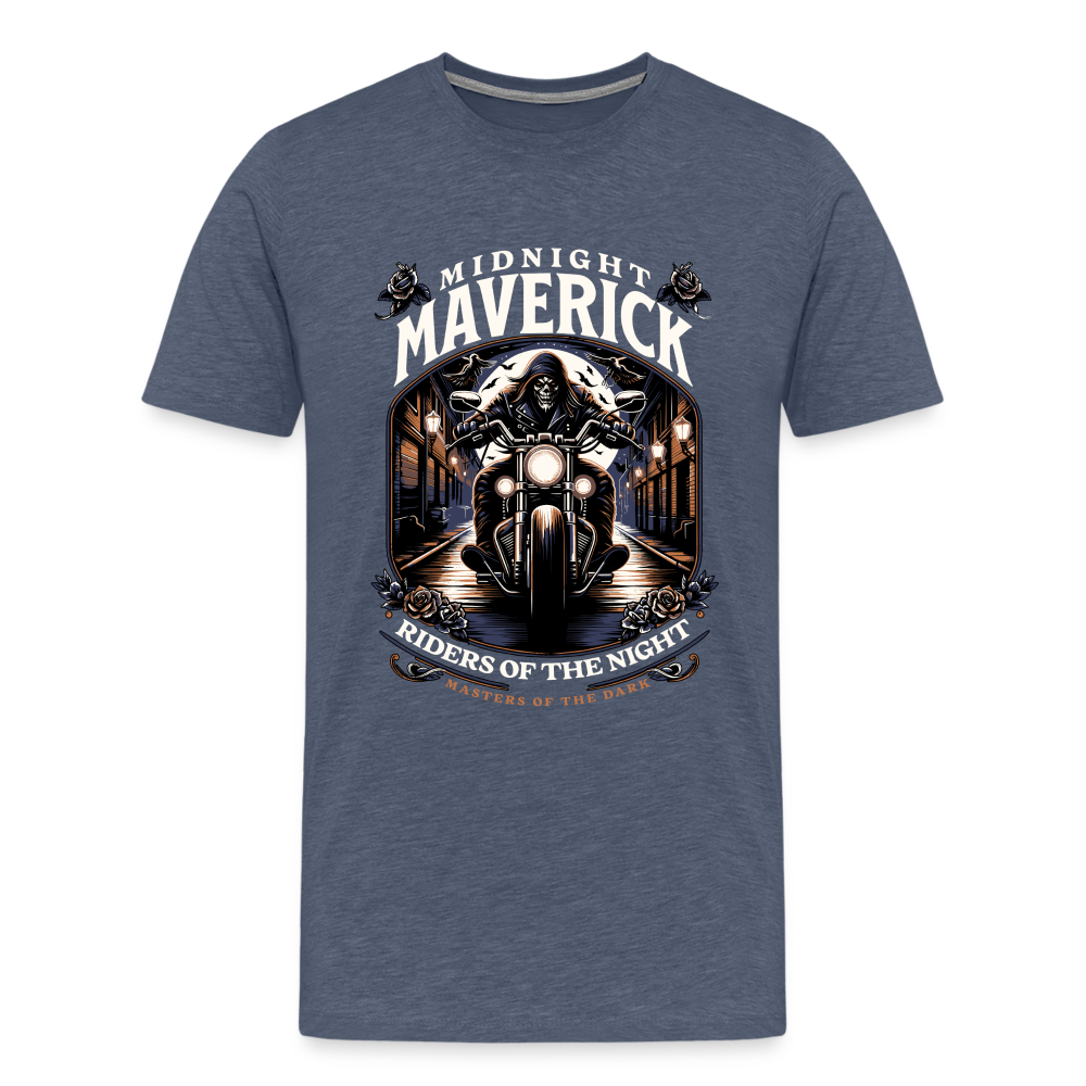 Maverick Premium T-Shirt Herren - Blau meliert