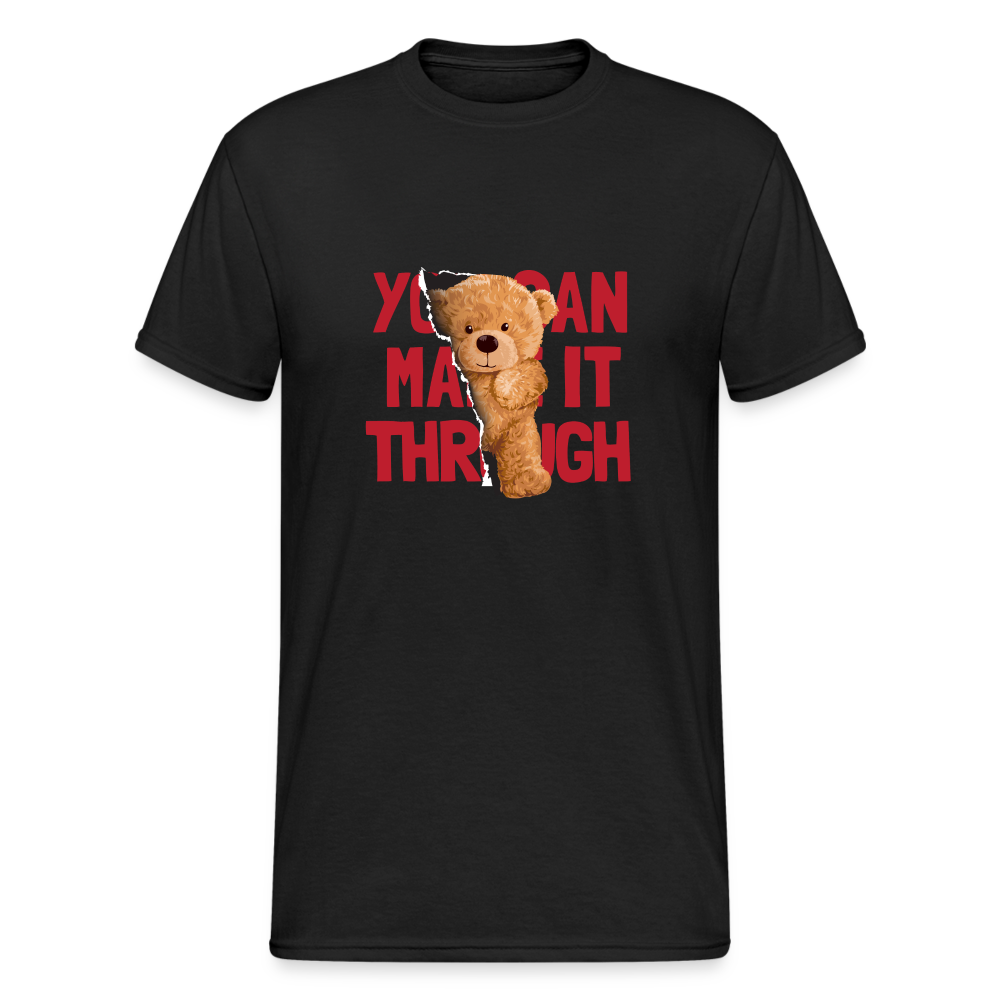 Teddybär Bear You can make it through Streetwear Spruch T-Shirt Herren - Schwarz