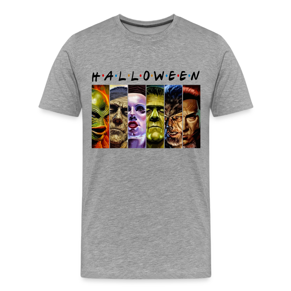 Halloween Horror Premium T-Shirt Herren - Grau meliert