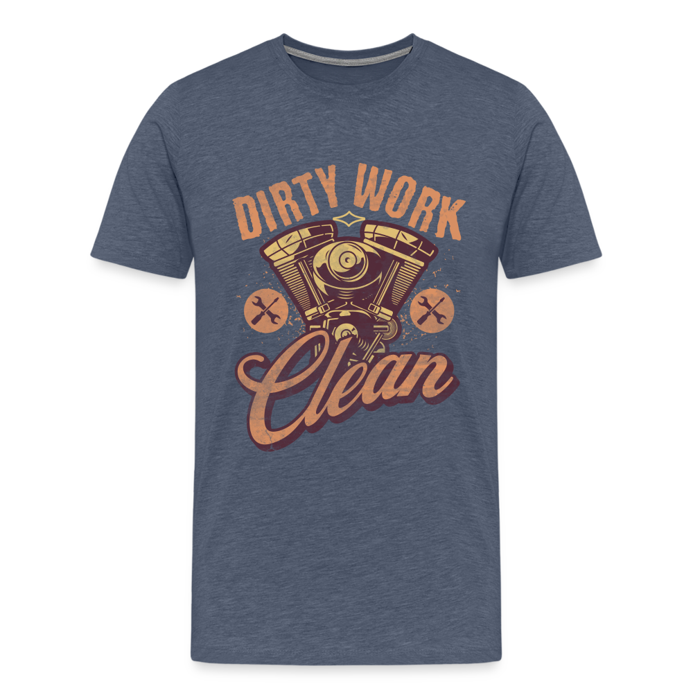 Dirty Work Clean Premium T-Shirt Herren - Blau meliert