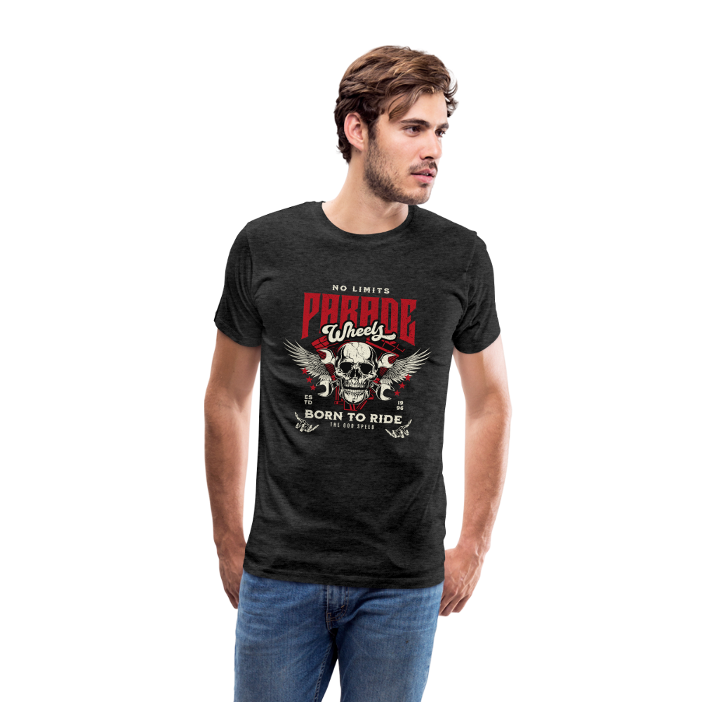 No Limits Parade Wheels Born To Ride Club  Premium T-Shirt Herren - Anthrazit