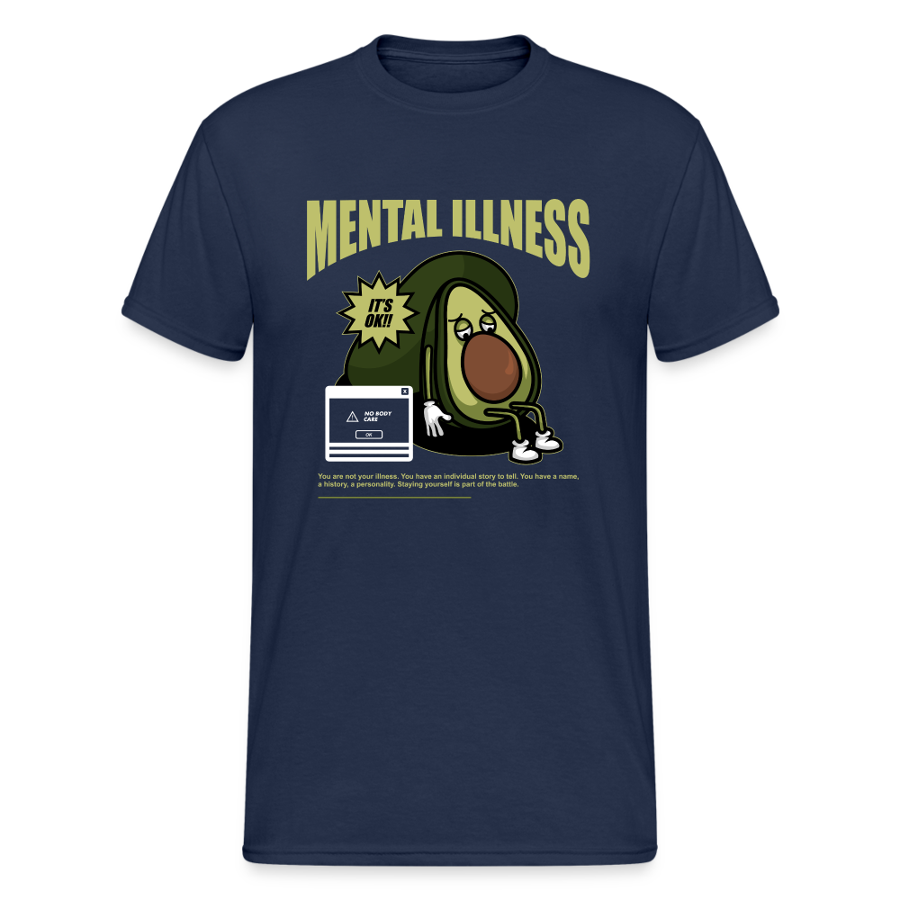 Urban Streetwear Mental Illness T-Shirt Herren - Navy