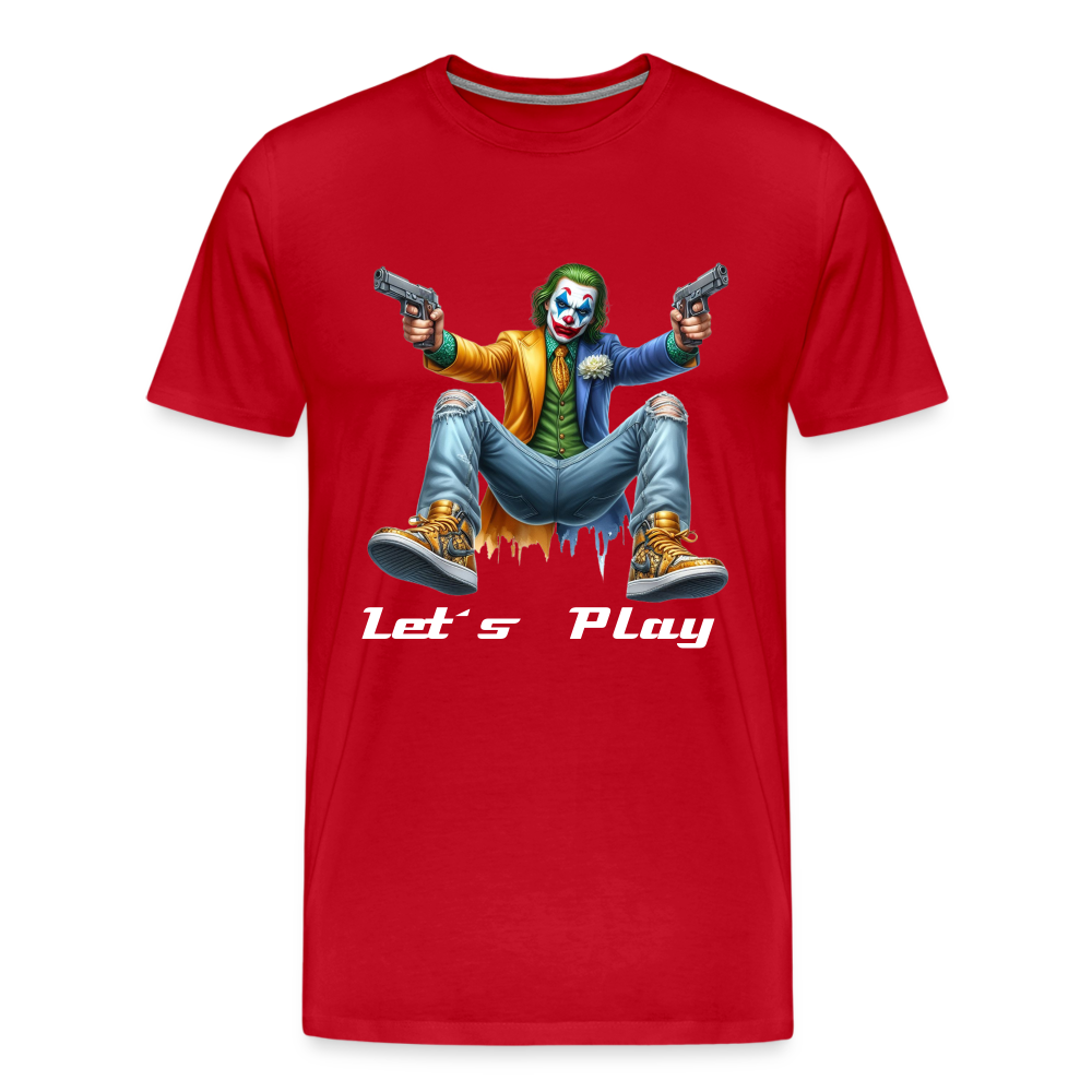 Joker Let´s Play Männer Premium T-Shirt - Rot