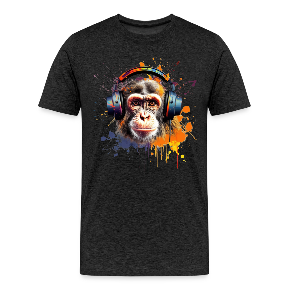 DJ Monkey Affe T-Shirt Männer Premium T-Shirt - Anthrazit