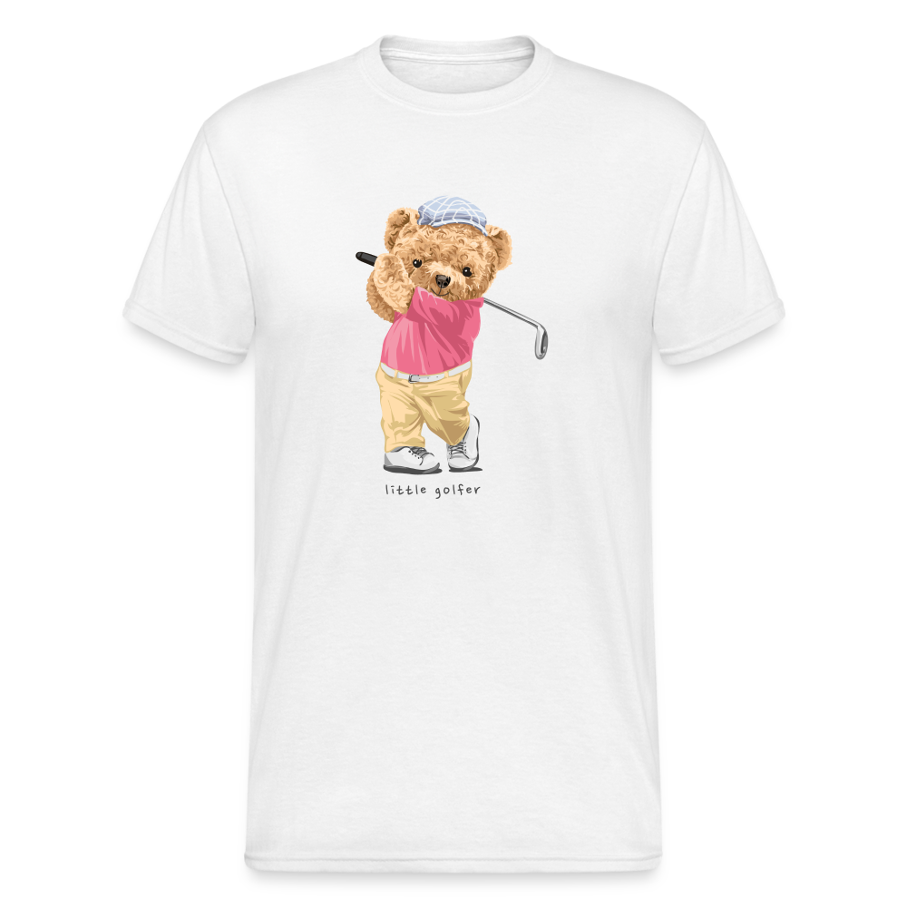 Teddybär Bear little golfer Streetwear Spruch T-Shirt Herren - Weiß