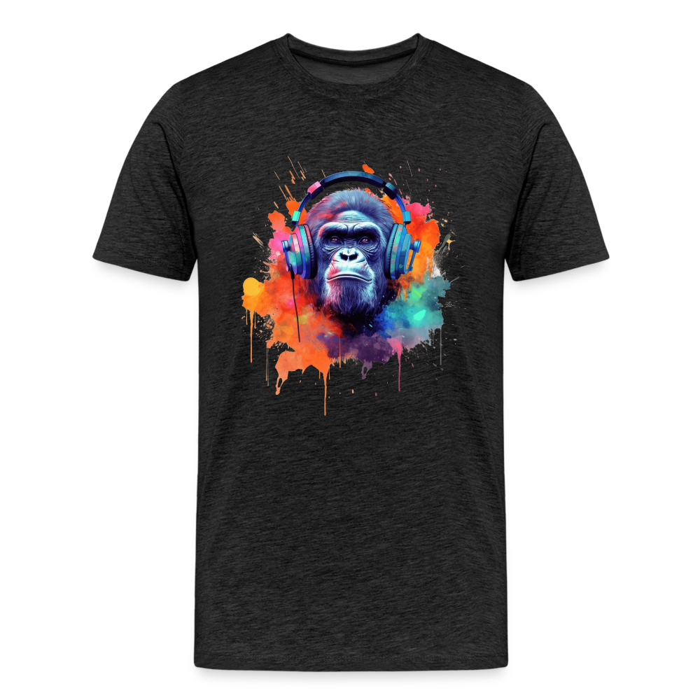 DJ Monkey Affe T-Shirt Männer Premium T-Shirt - Anthrazit