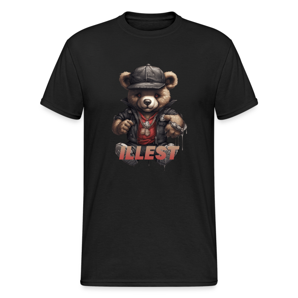 Teddybär Bear Illest Streetwear Spruch T-Shirt Herren - Schwarz